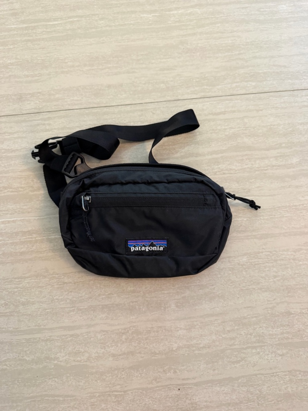 Patagonia Black Waist Pack with Front Zip Pocket